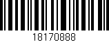 Código de barras (EAN, GTIN, SKU, ISBN): '18170888'