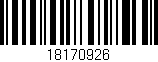 Código de barras (EAN, GTIN, SKU, ISBN): '18170926'