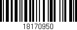 Código de barras (EAN, GTIN, SKU, ISBN): '18170950'