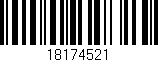 Código de barras (EAN, GTIN, SKU, ISBN): '18174521'