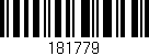 Código de barras (EAN, GTIN, SKU, ISBN): '181779'