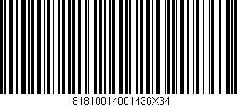 Código de barras (EAN, GTIN, SKU, ISBN): '181810014001436X34'