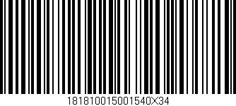 Código de barras (EAN, GTIN, SKU, ISBN): '181810015001540X34'