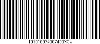 Código de barras (EAN, GTIN, SKU, ISBN): '181810074007430X34'