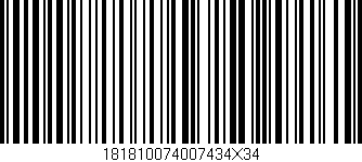 Código de barras (EAN, GTIN, SKU, ISBN): '181810074007434X34'
