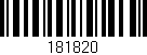 Código de barras (EAN, GTIN, SKU, ISBN): '181820'
