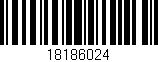 Código de barras (EAN, GTIN, SKU, ISBN): '18186024'