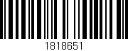 Código de barras (EAN, GTIN, SKU, ISBN): '1818651'