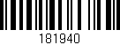 Código de barras (EAN, GTIN, SKU, ISBN): '181940'