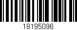 Código de barras (EAN, GTIN, SKU, ISBN): '18195096'
