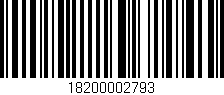 Código de barras (EAN, GTIN, SKU, ISBN): '18200002793'