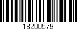 Código de barras (EAN, GTIN, SKU, ISBN): '18200579'