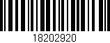 Código de barras (EAN, GTIN, SKU, ISBN): '18202920'