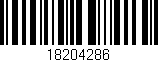 Código de barras (EAN, GTIN, SKU, ISBN): '18204286'