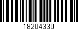 Código de barras (EAN, GTIN, SKU, ISBN): '18204330'