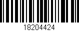 Código de barras (EAN, GTIN, SKU, ISBN): '18204424'