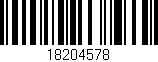 Código de barras (EAN, GTIN, SKU, ISBN): '18204578'