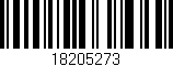 Código de barras (EAN, GTIN, SKU, ISBN): '18205273'