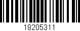 Código de barras (EAN, GTIN, SKU, ISBN): '18205311'