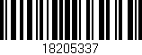 Código de barras (EAN, GTIN, SKU, ISBN): '18205337'