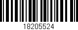 Código de barras (EAN, GTIN, SKU, ISBN): '18205524'