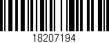 Código de barras (EAN, GTIN, SKU, ISBN): '18207194'