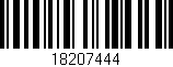 Código de barras (EAN, GTIN, SKU, ISBN): '18207444'