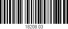 Código de barras (EAN, GTIN, SKU, ISBN): '18208.03'