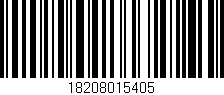 Código de barras (EAN, GTIN, SKU, ISBN): '18208015405'