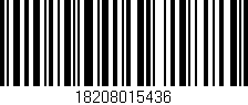 Código de barras (EAN, GTIN, SKU, ISBN): '18208015436'