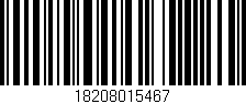Código de barras (EAN, GTIN, SKU, ISBN): '18208015467'