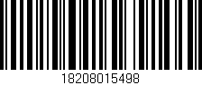 Código de barras (EAN, GTIN, SKU, ISBN): '18208015498'