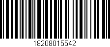 Código de barras (EAN, GTIN, SKU, ISBN): '18208015542'