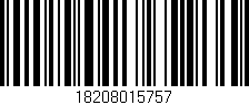 Código de barras (EAN, GTIN, SKU, ISBN): '18208015757'