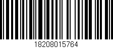 Código de barras (EAN, GTIN, SKU, ISBN): '18208015764'