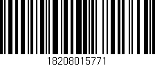 Código de barras (EAN, GTIN, SKU, ISBN): '18208015771'