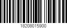 Código de barras (EAN, GTIN, SKU, ISBN): '18208015900'