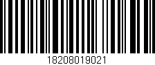 Código de barras (EAN, GTIN, SKU, ISBN): '18208019021'