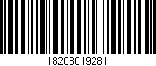 Código de barras (EAN, GTIN, SKU, ISBN): '18208019281'
