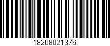 Código de barras (EAN, GTIN, SKU, ISBN): '18208021376'