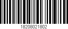 Código de barras (EAN, GTIN, SKU, ISBN): '18208021802'
