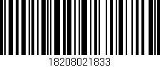 Código de barras (EAN, GTIN, SKU, ISBN): '18208021833'