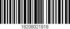 Código de barras (EAN, GTIN, SKU, ISBN): '18208021918'