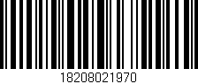 Código de barras (EAN, GTIN, SKU, ISBN): '18208021970'