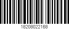 Código de barras (EAN, GTIN, SKU, ISBN): '18208022168'