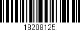 Código de barras (EAN, GTIN, SKU, ISBN): '18208125'