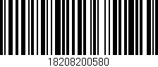 Código de barras (EAN, GTIN, SKU, ISBN): '18208200580'