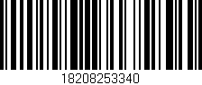 Código de barras (EAN, GTIN, SKU, ISBN): '18208253340'