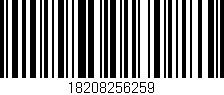 Código de barras (EAN, GTIN, SKU, ISBN): '18208256259'