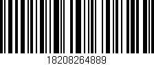 Código de barras (EAN, GTIN, SKU, ISBN): '18208264889'